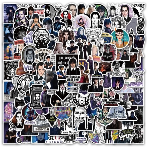 Wednesday Addams Assorted Stickers - Picture 10 of 10